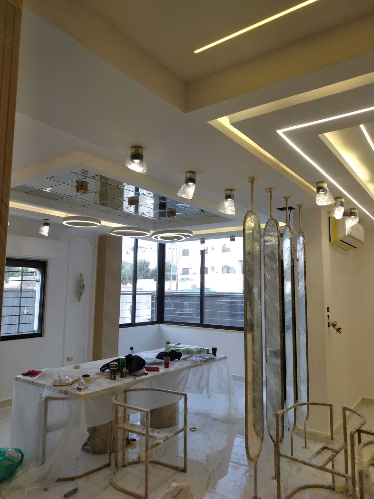 Gypsum board decorations and paint