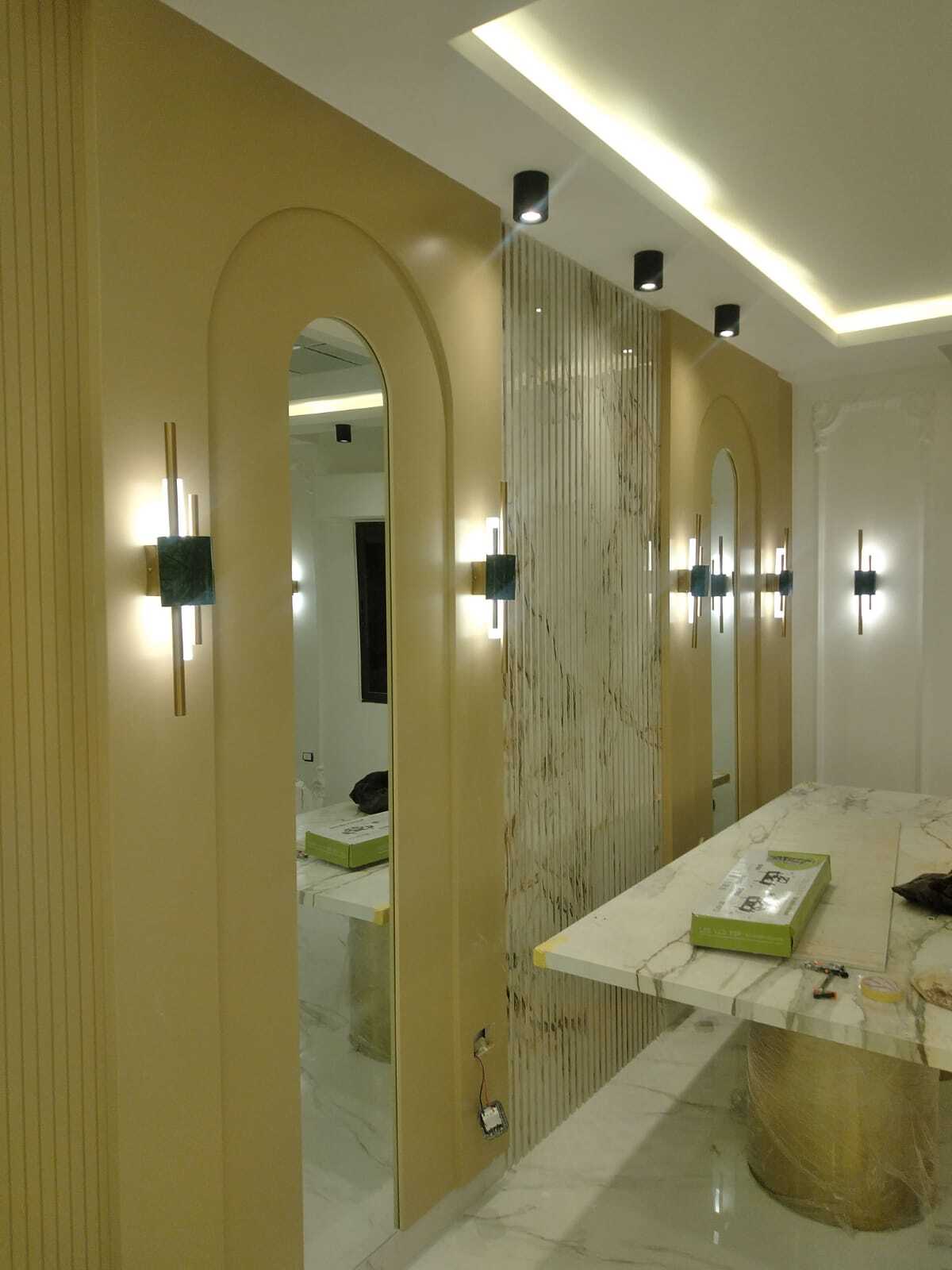 Gypsum board decorations and paint
