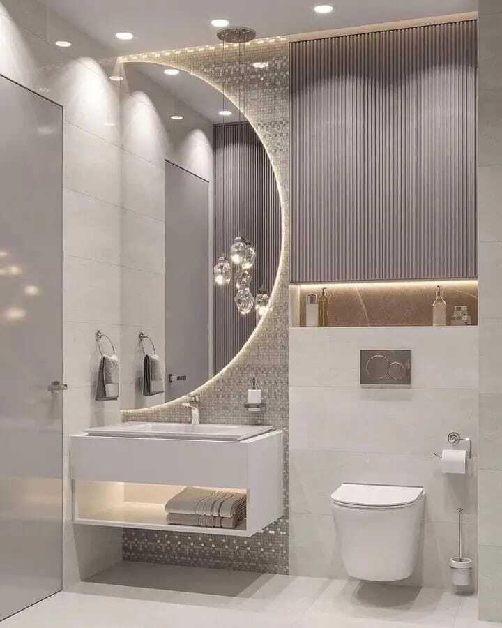 "Enjoy a masterpiece in every corner of your bathroom with our exquisite designs." Modern bathroom decorations and accessories.