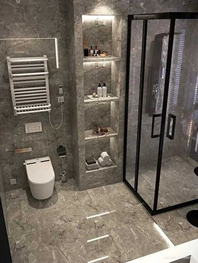 "Enjoy a masterpiece in every corner of your bathroom with our exquisite designs." Modern bathroom decorations and accessories.