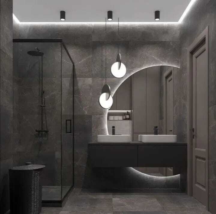 "Enjoy a masterpiece in every corner of your bathroom with our exquisite designs." Modern bathroom decorations and accessories.