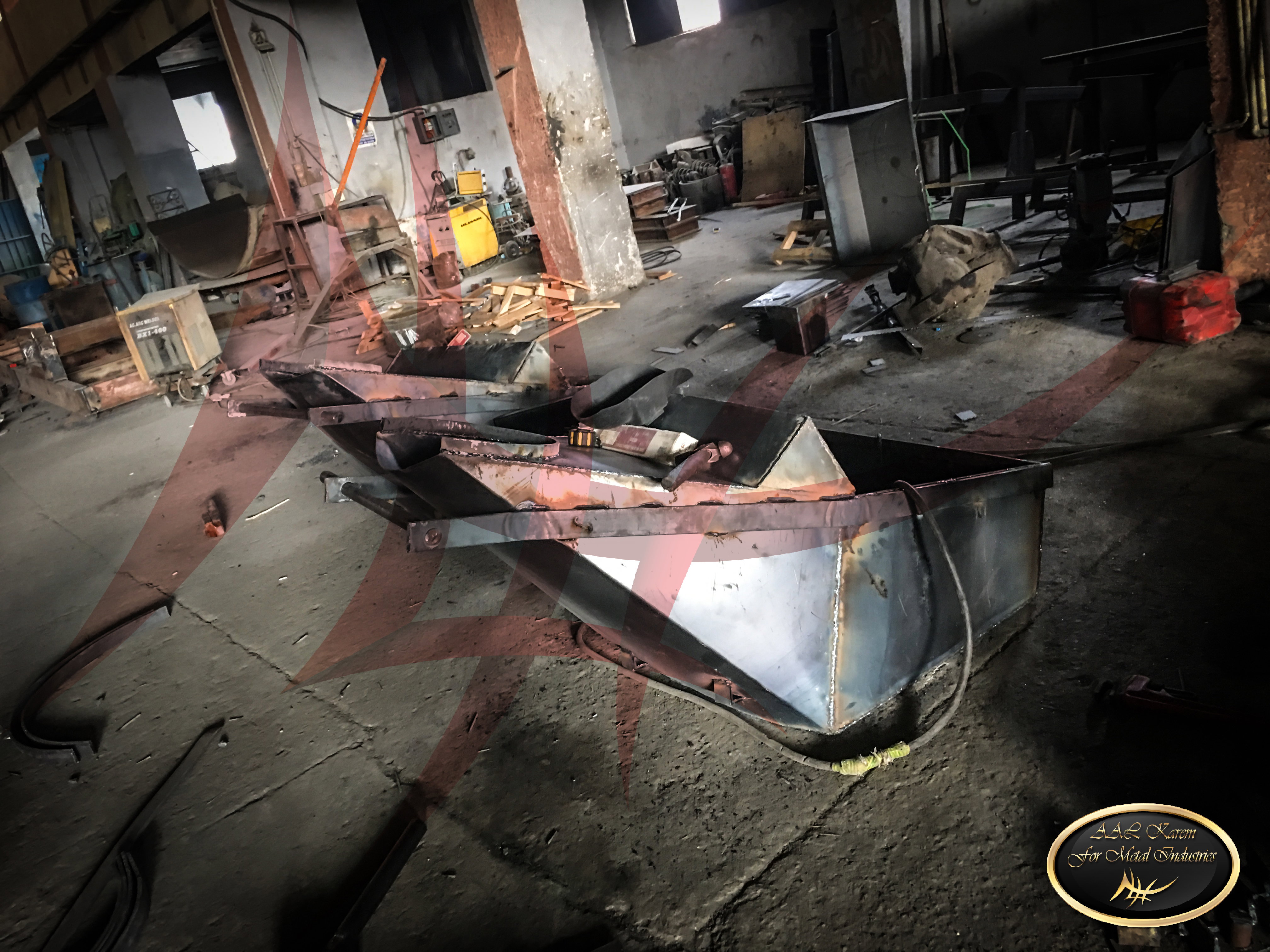 Large mixer without winch in the basket, capacity of 500 liters