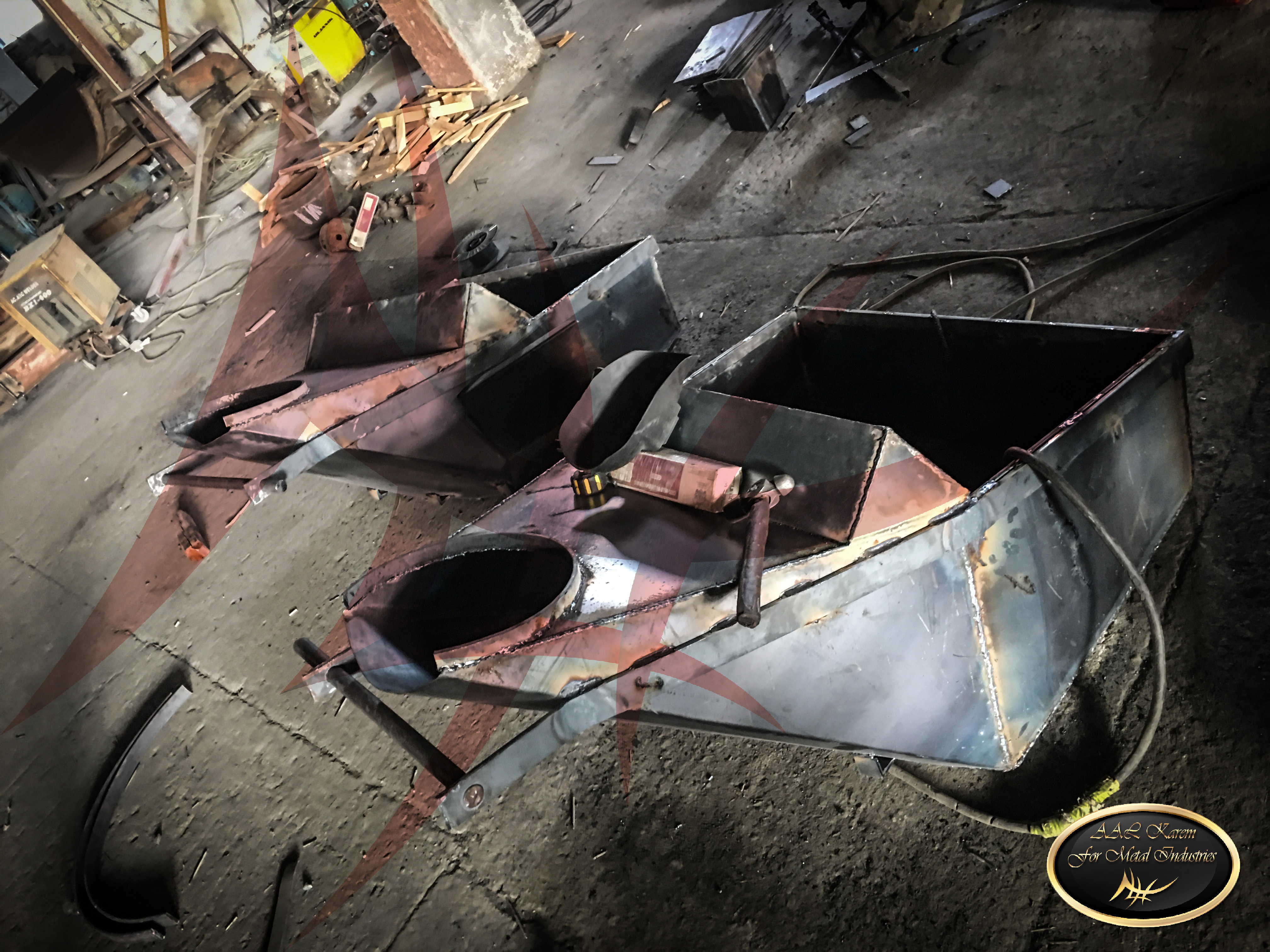 Large mixer without winch in the basket, capacity of 500 liters