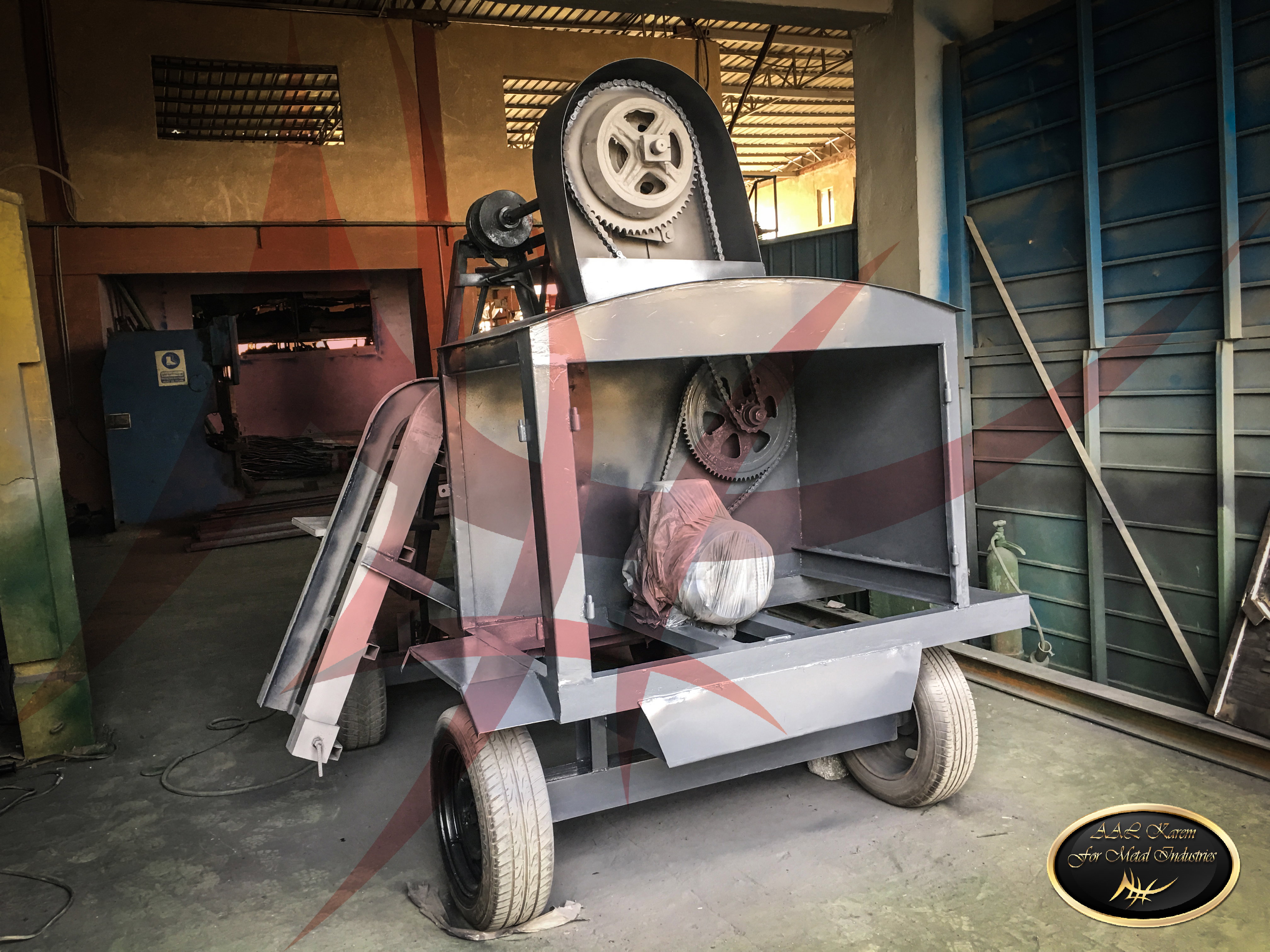 Large mixer without winch in the basket, capacity of 500 liters