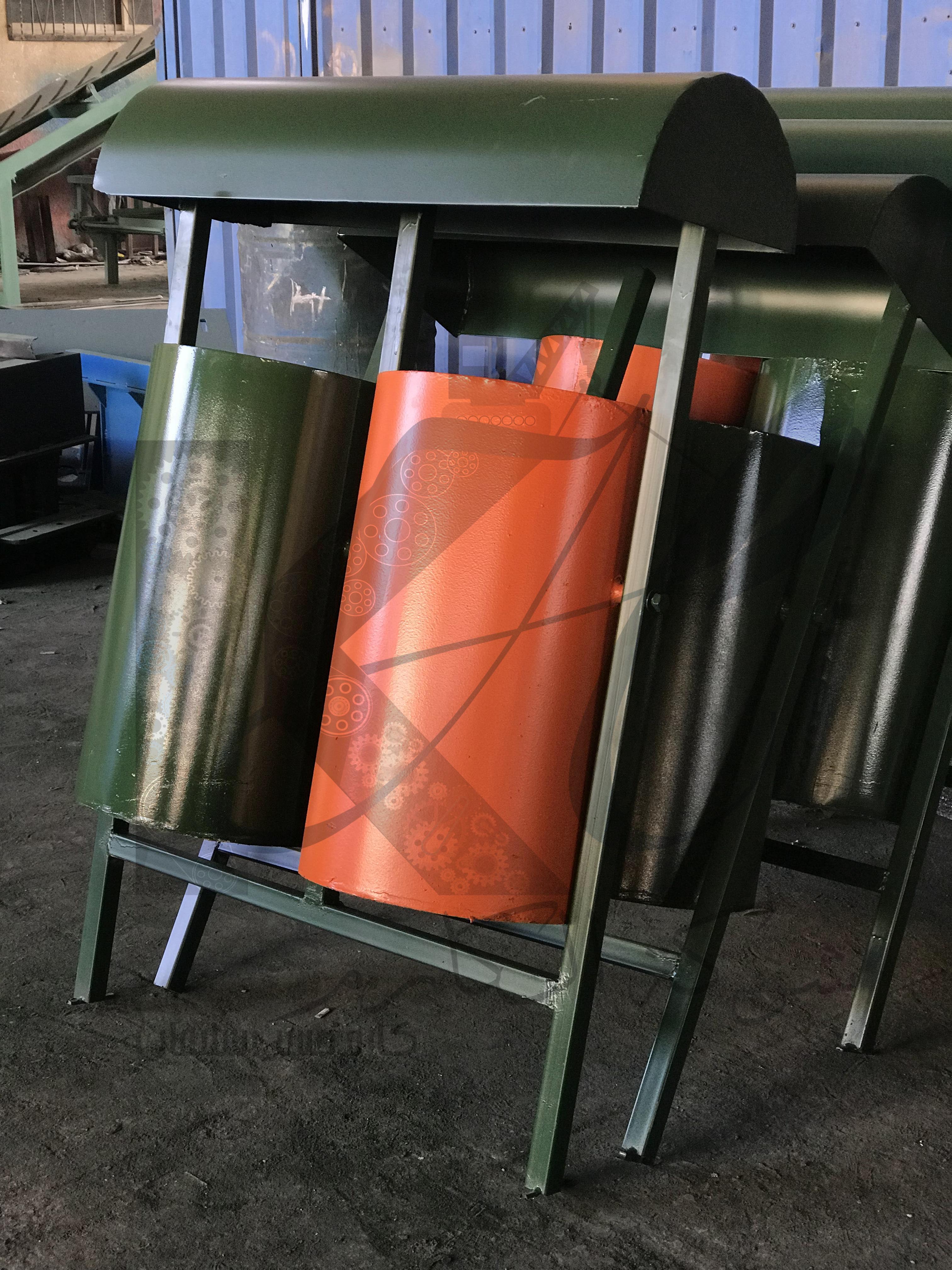 Metal trash cans