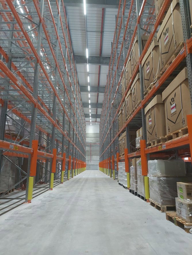 Location marking and signage in logistics warehouses