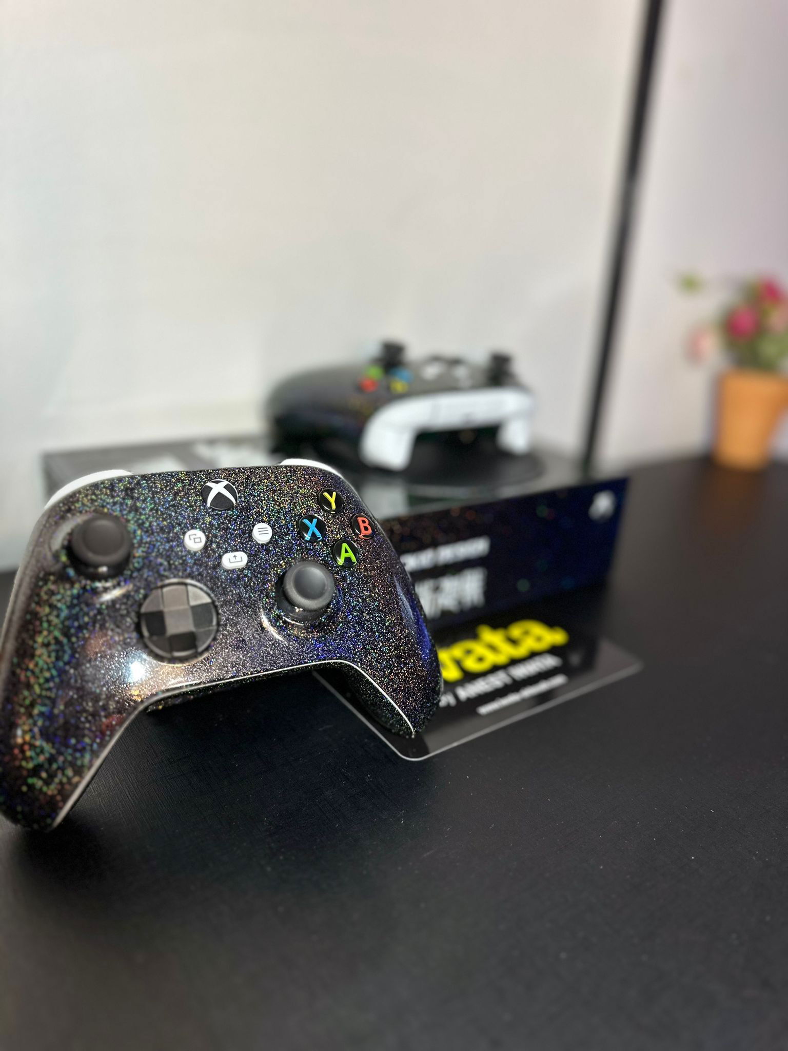 joystick xbox personalizado color holografico