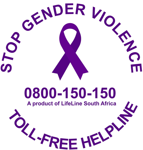 Stop Gender Violence Toll-Free Helpline 0800-150-150. A product of LifeLine South Africa.