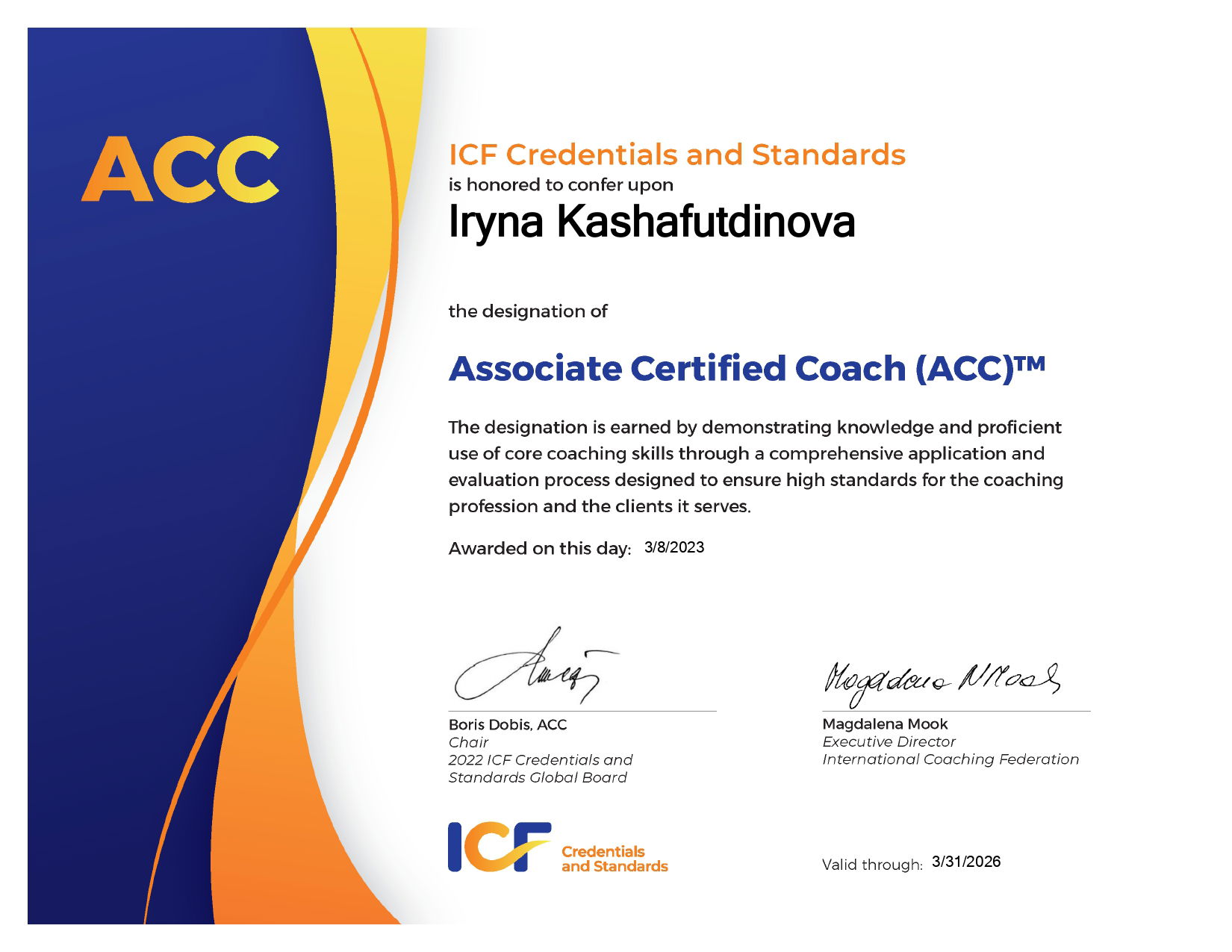 Coach ACC ICF