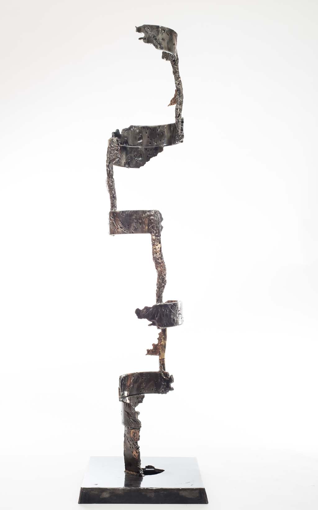 Insights II | 2014 | Iron & brass sculpture | 148x40x40 cm | Rami Ater