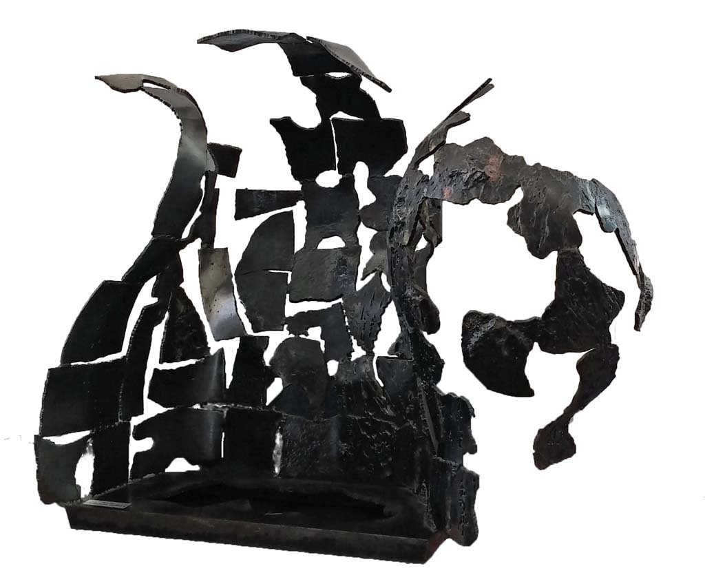 Insights X | [Barrier] | 2014 | Iron & brass sculpture | 115x125x55 cm | Rami Ater