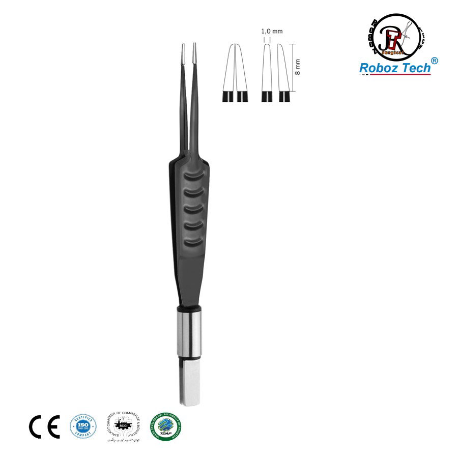 Pince Bipolaire à Baïonnette Anti-adhésive Réutilisable - Longueur 18 Cm - Cordon 3 M - Med Trust Instruments