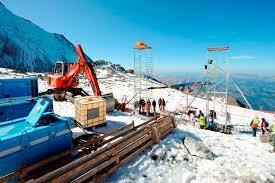 Tête Rousse glacier pumping works 2010