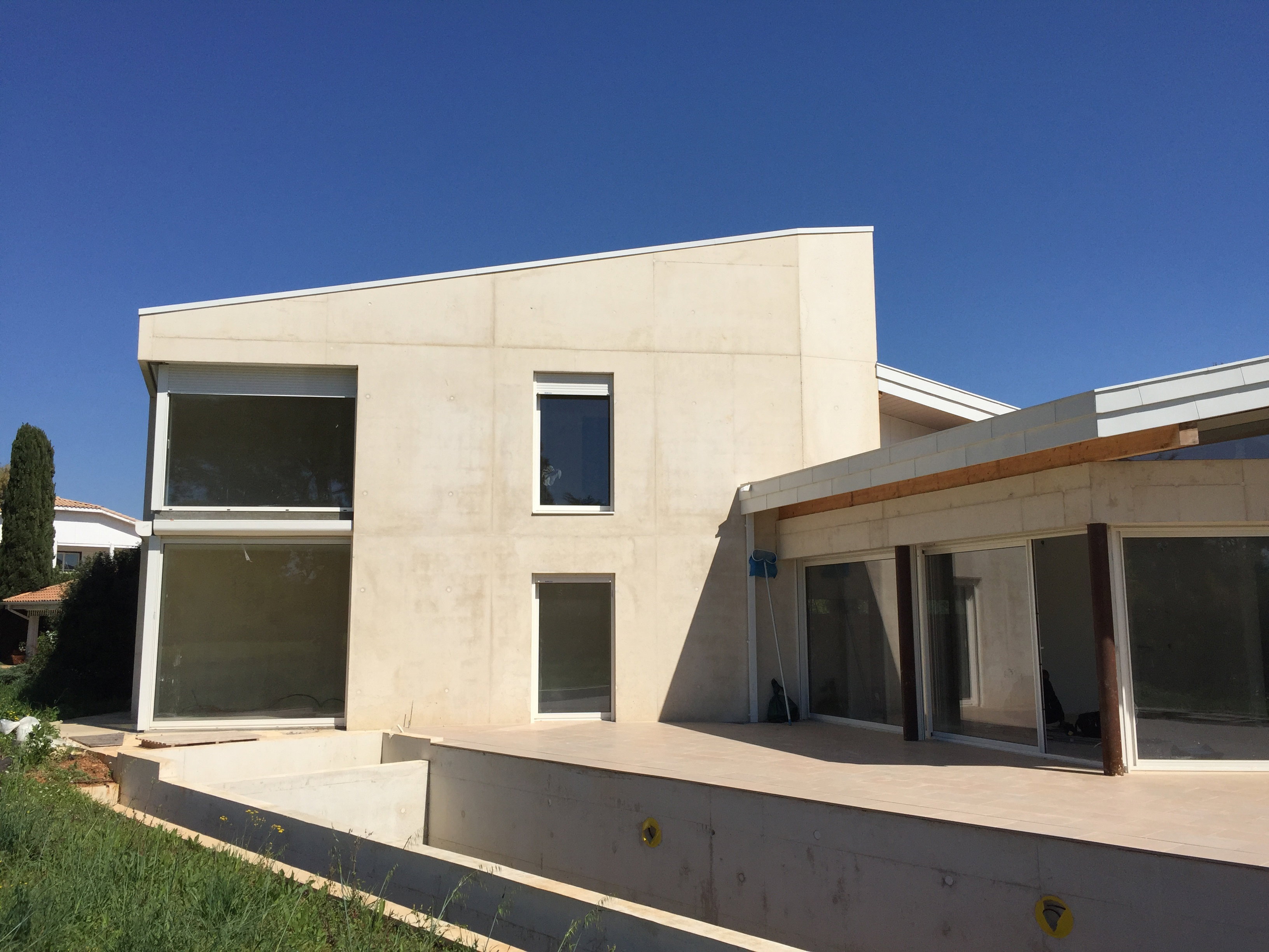 Architectural concrete villa