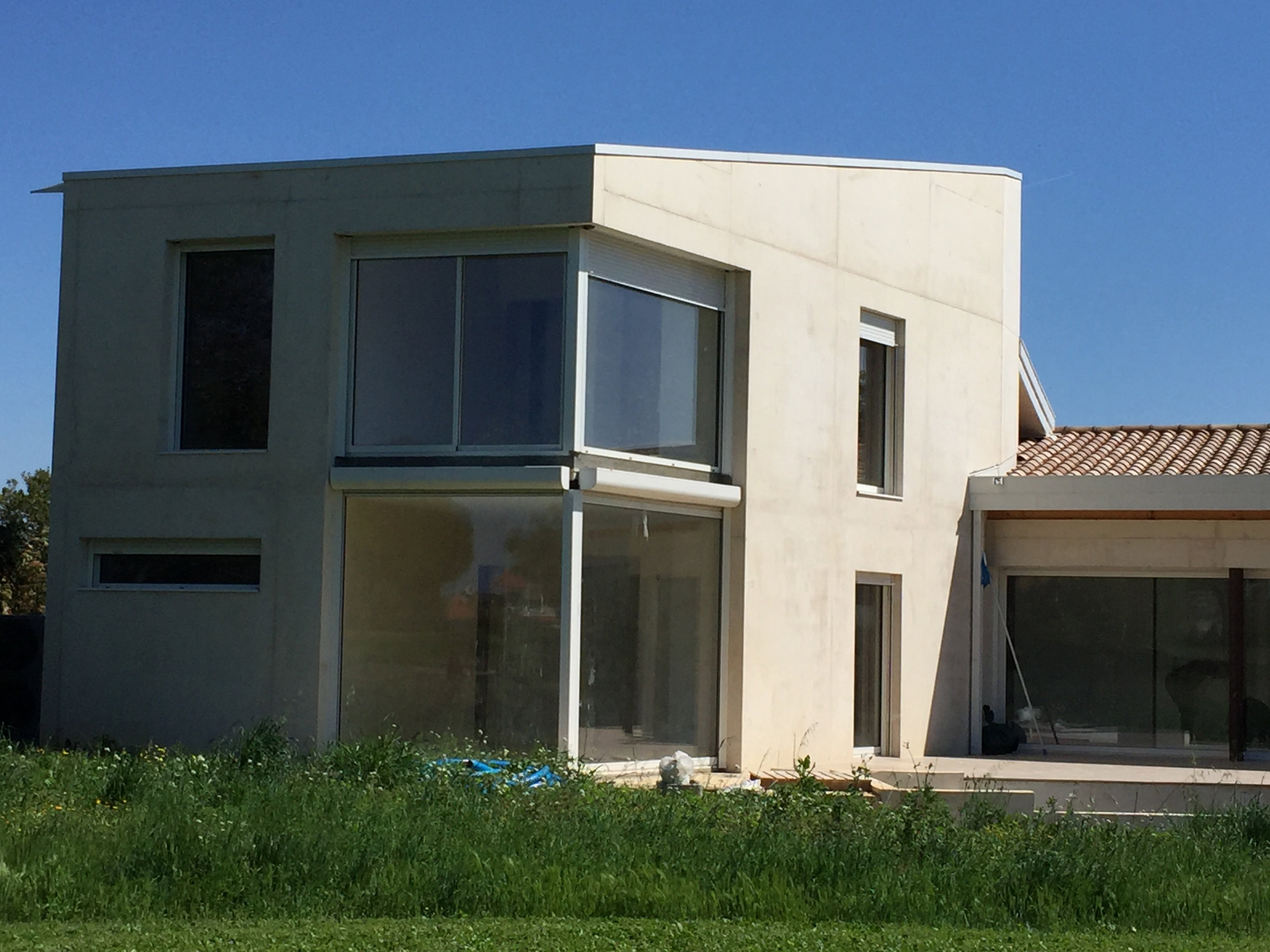 Architectural concrete villa