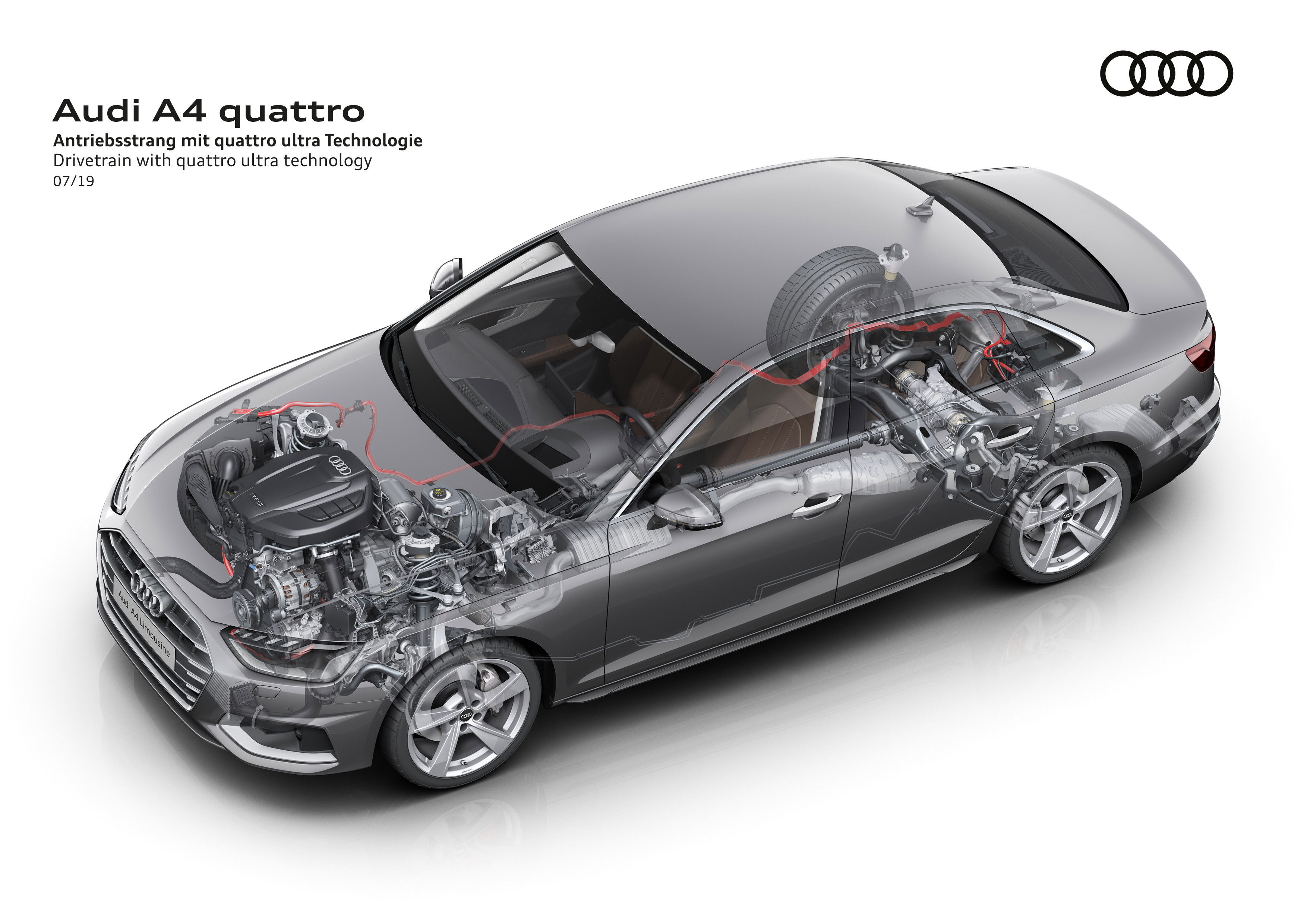 2023 Audi A4 sedan engine and performance Via Audi