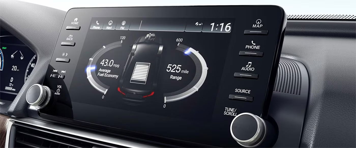 2022 Honda Accord infotainment touchscreen display Via Honda.