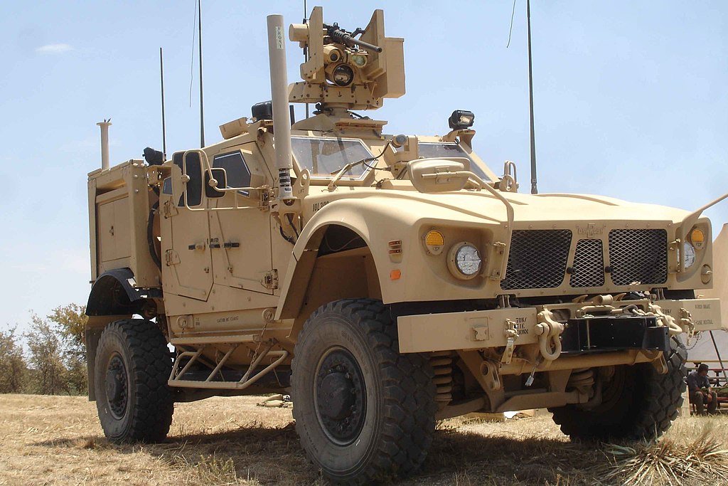 Most powerful army truck, M153_CROWS_mounted_on_a_U.S._Army_M-ATV PEOSoldier via Wikimedia.