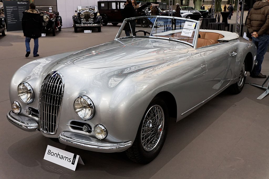 20 rarest cars in the world - Talbot-Lago_record_grand_sport_cabriolet_-_1950 at the 2013 Bonhams Thesupermat via Wikimedia.