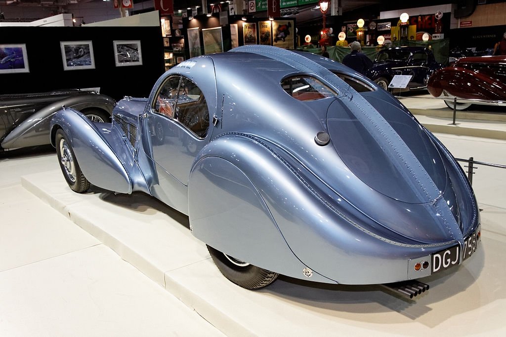 The prettiest cars of all time - 1936 Bugatti_type_57SC_Atlantic Thesupermat via Wikimedia.