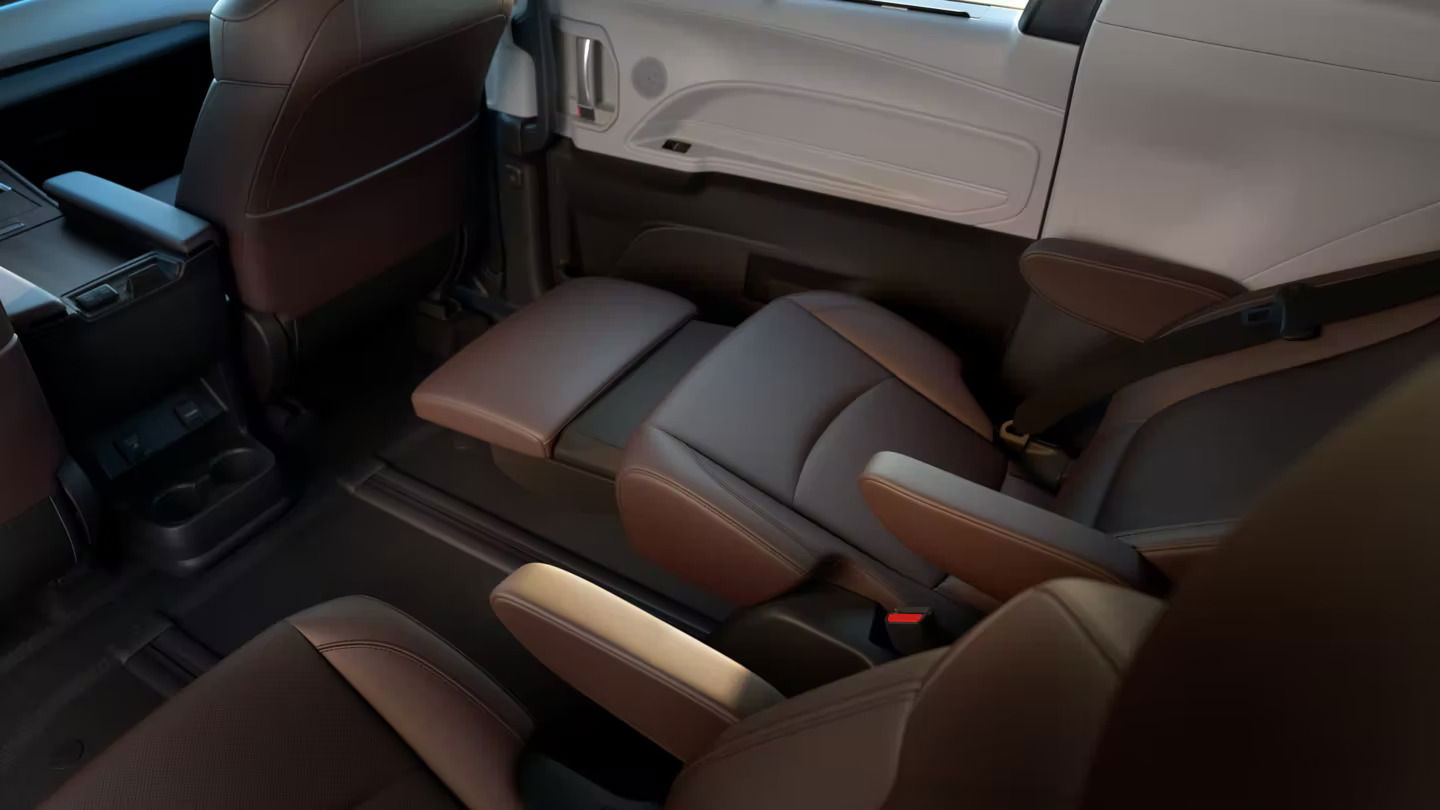 2023 Toyota Sienna interior and cargo volume.