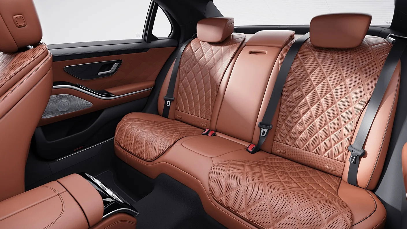 Best large luxury sedans of 2023 - 2023 Mercedes-Benz S-Class sedan interior.