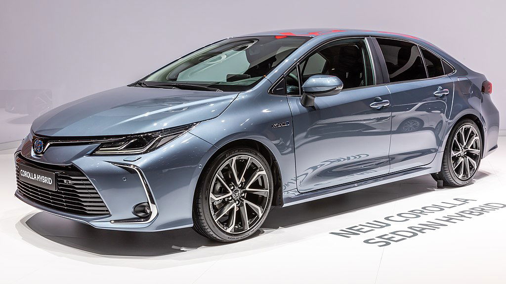 2019 Toyota_Corolla_Hybrid_Sedan,_GIMS_2019,_Le_Grand-Saconnex_(GIMS1338) Matti Blume via Wikimedia.