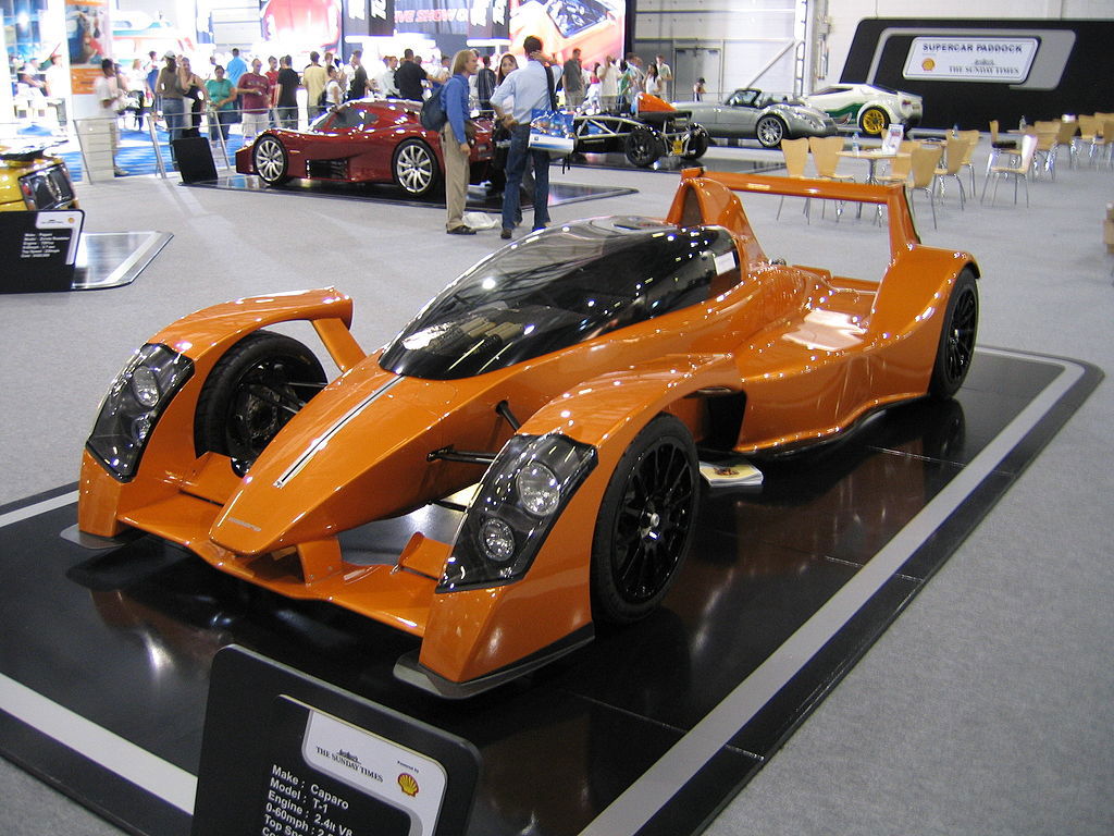 Fastest manual transmission cars - Caparo_T1_British_International_Motorshow_2006_Robin Corps via Wikimedia.