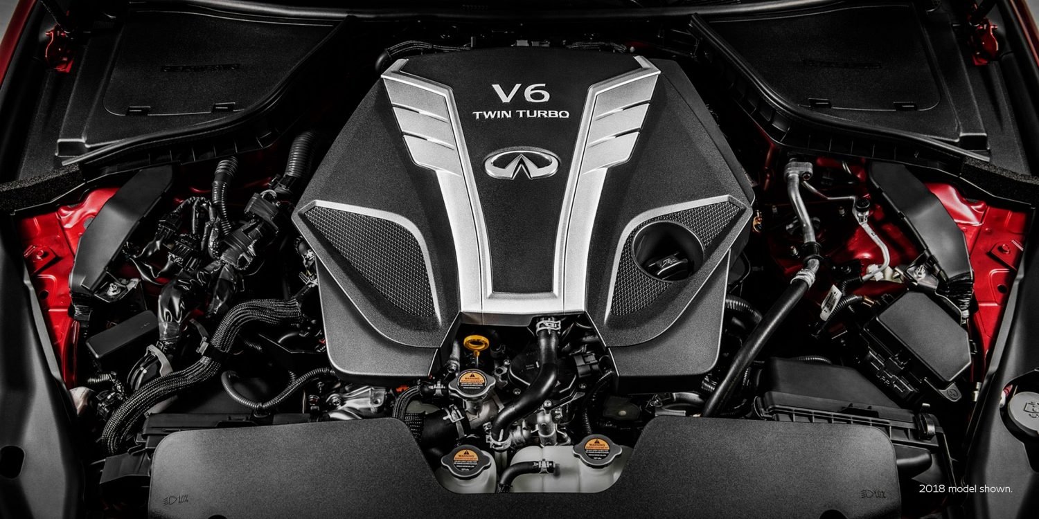 The most powerful V6 engines - 2020 infiniti-q60-coupe-v6-engine via Lake Norman INFINITI.