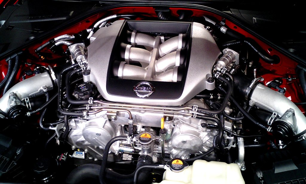 The most powerful V6 engines ever made - Nissan GT-R VR38DETT Muji Tra via Wikimedia.
