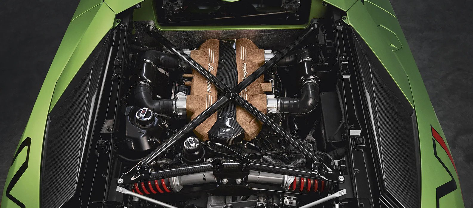 The world's most powerful V12 engines in 2023 - Lamborghini Aventador SVJ;s 6.5-liter V12 via Lamborghini.