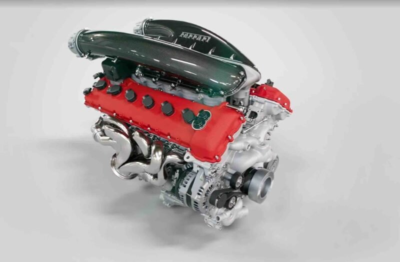 Ferrari Daytona SP3’s engine via Celebre Magazine.