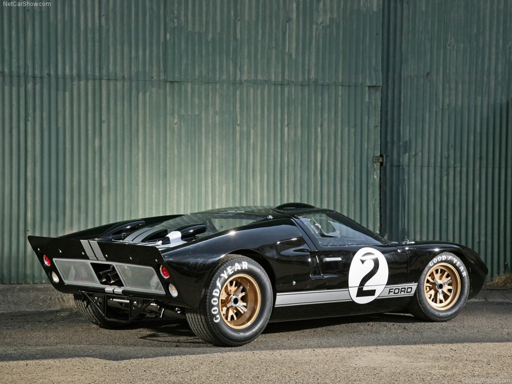 1966 Ford GT40 rear- most coveted classic cars of all time.
