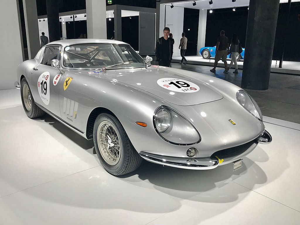 1966_Ferrari_275_GTB_at_Grand_Basel_2018_(Ank_kumar,_Infosys) via Wikimedia.