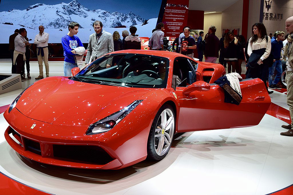 2015 Ferrari_488_GTB_at_Geneva_International_Motor_Show Ank_Kumar via Wikimedia.