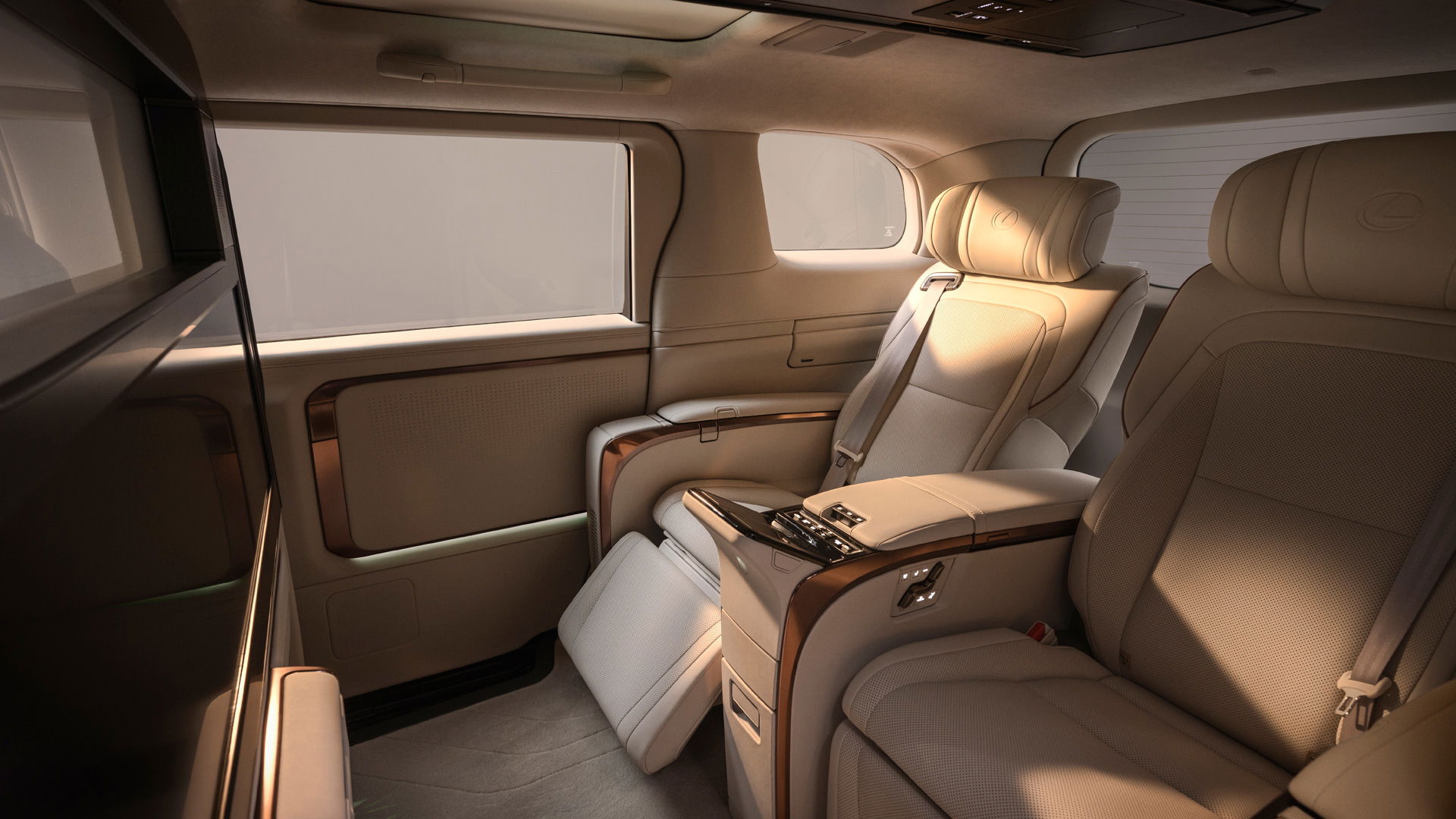 2024 Lexus LM indirect interior lighting.