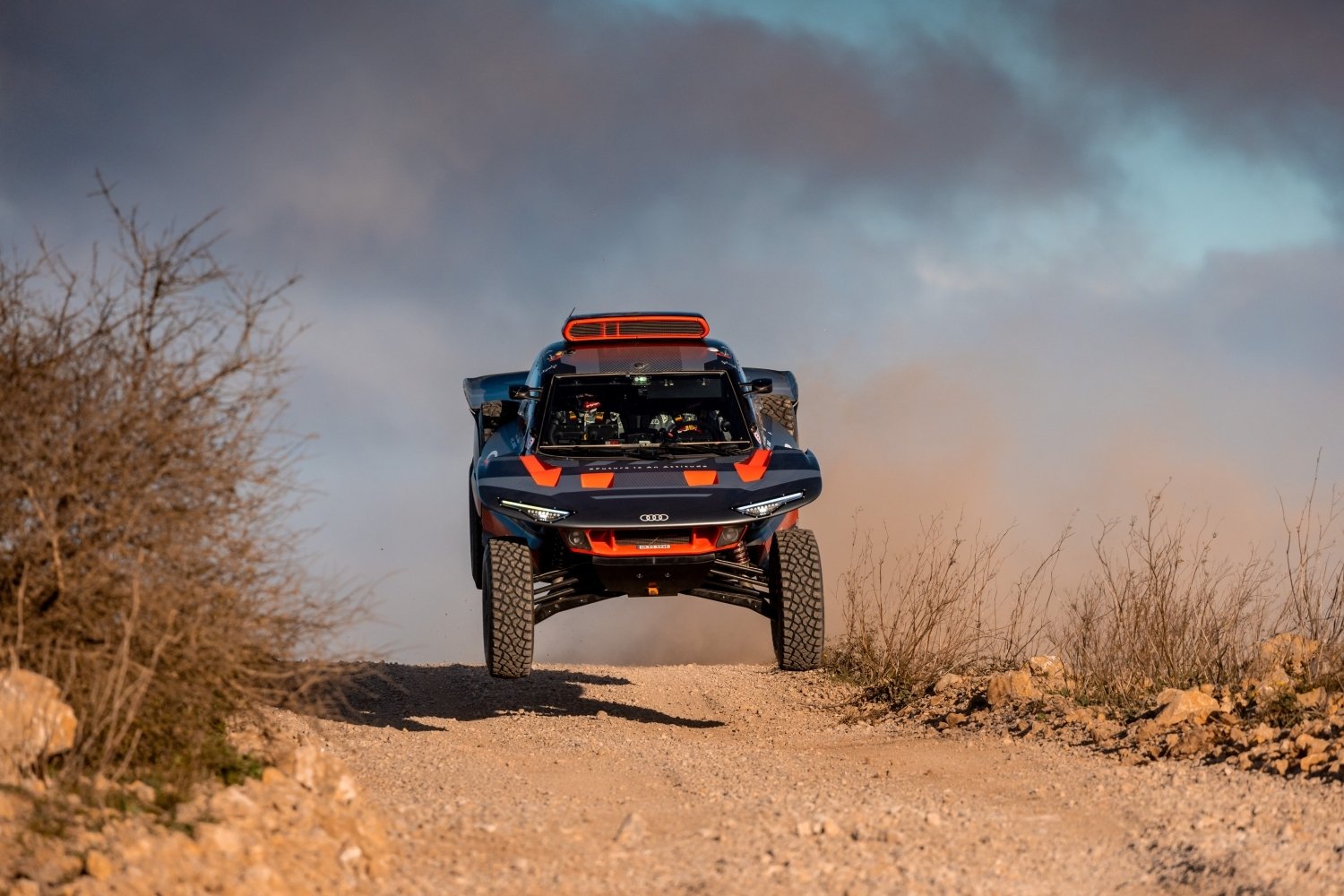 Upgraded Audi RS e-tron Dakar Rally car.