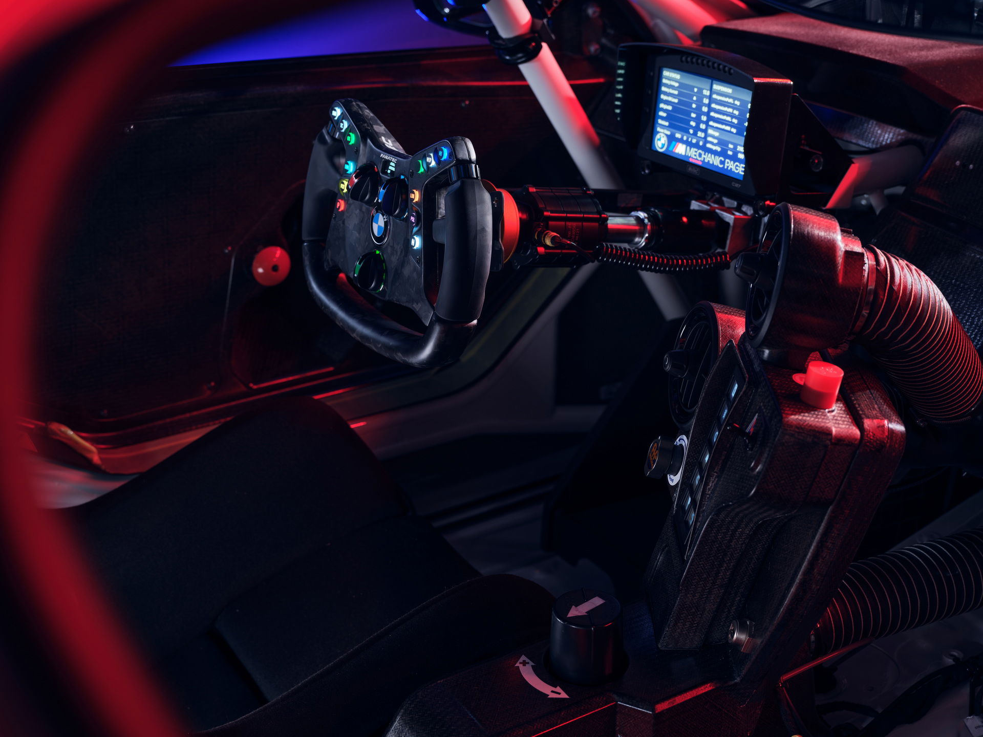 2023 BMW M4 GT4 cockpit.