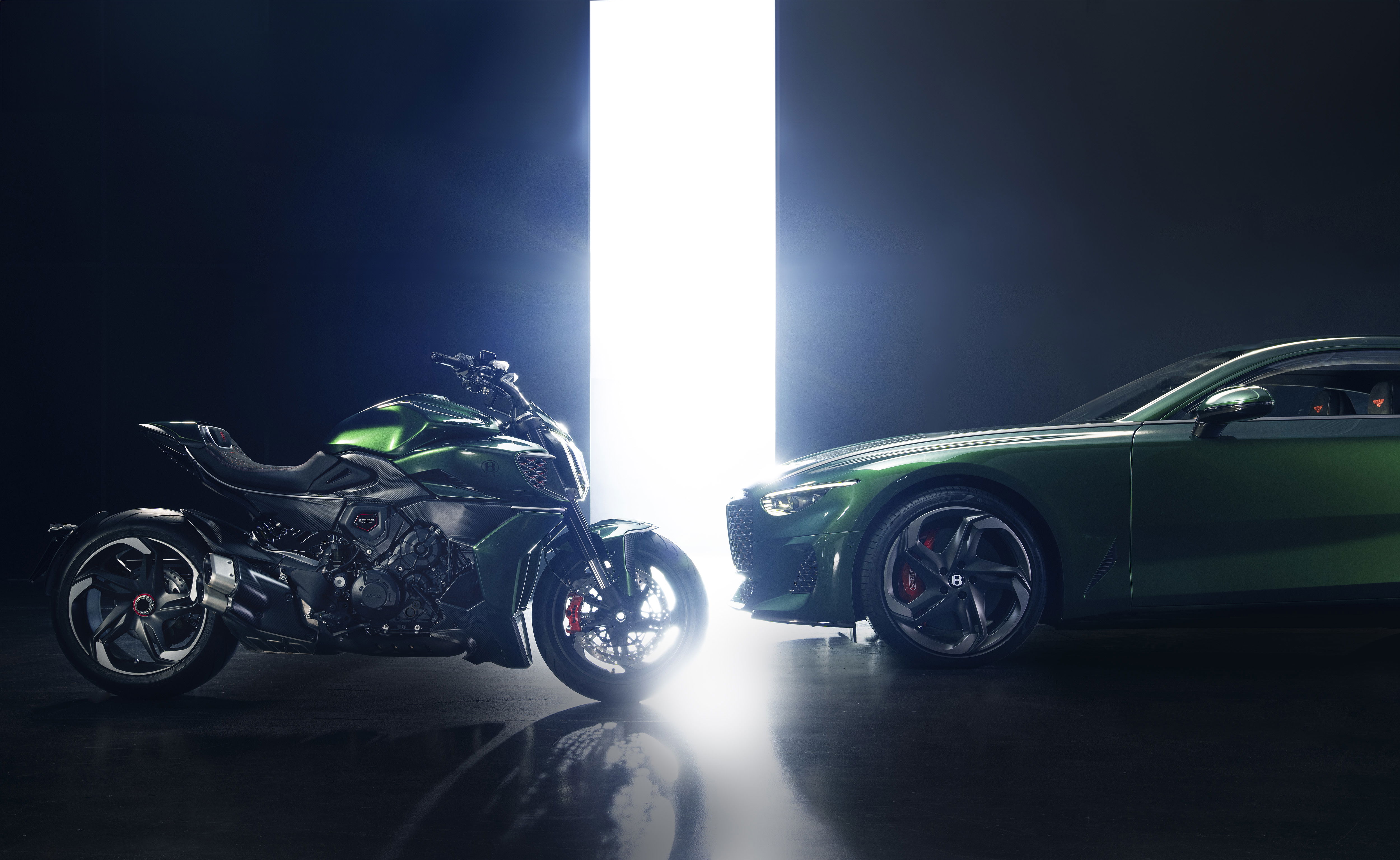Ducati and Bentley motorcycle collaboration.