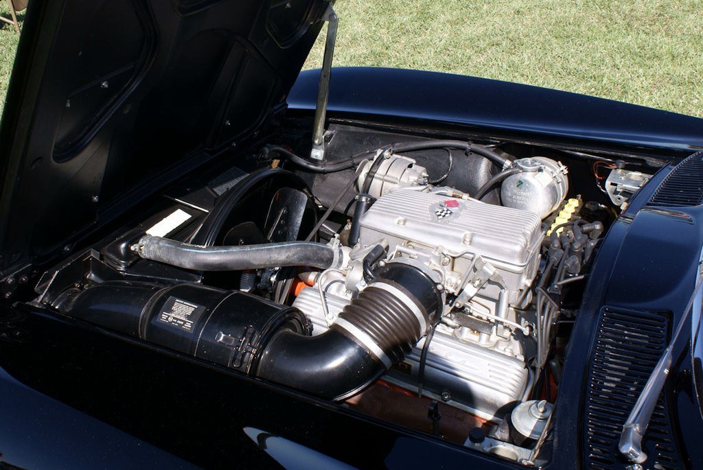 1963 Chevrolet "Split-Window" Corvette 327ci V8 engine.