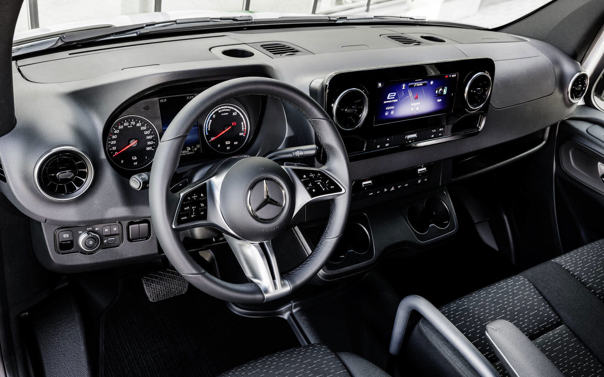 2024 Mercedes-Benz eSprinter interior and technology.