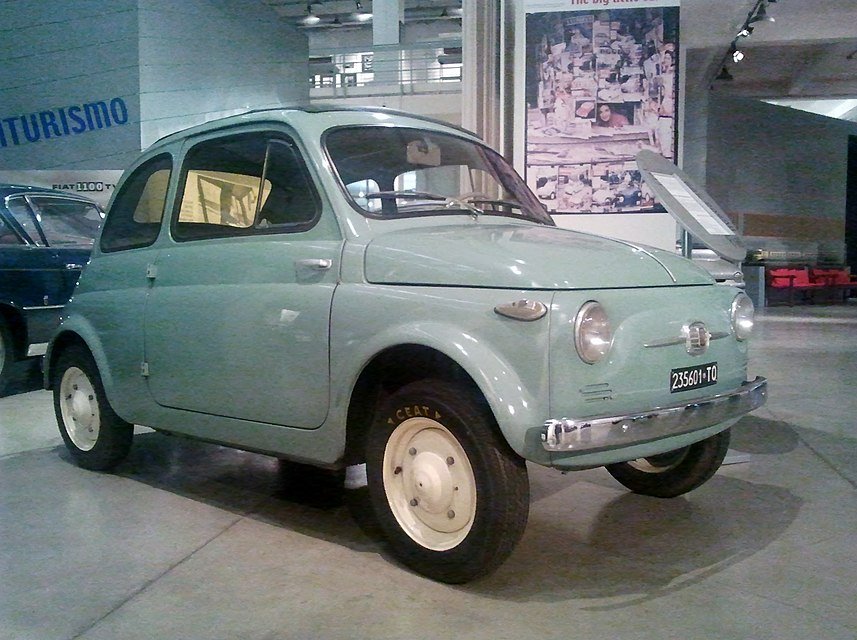 1957 Fiat Nuova 500, preserved in the Centro storico Fiat.