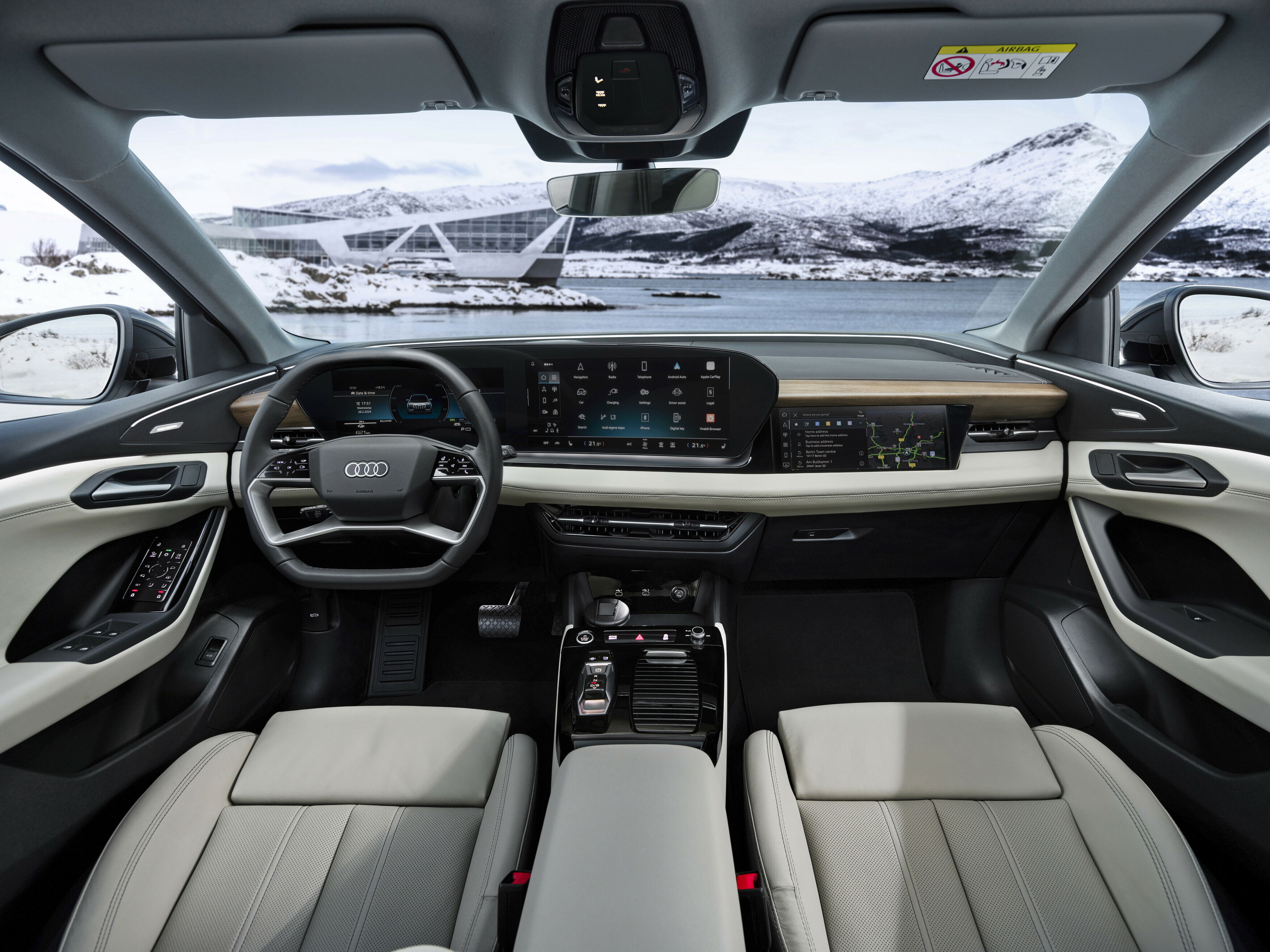 Audi Q6 e-tron infotainment.