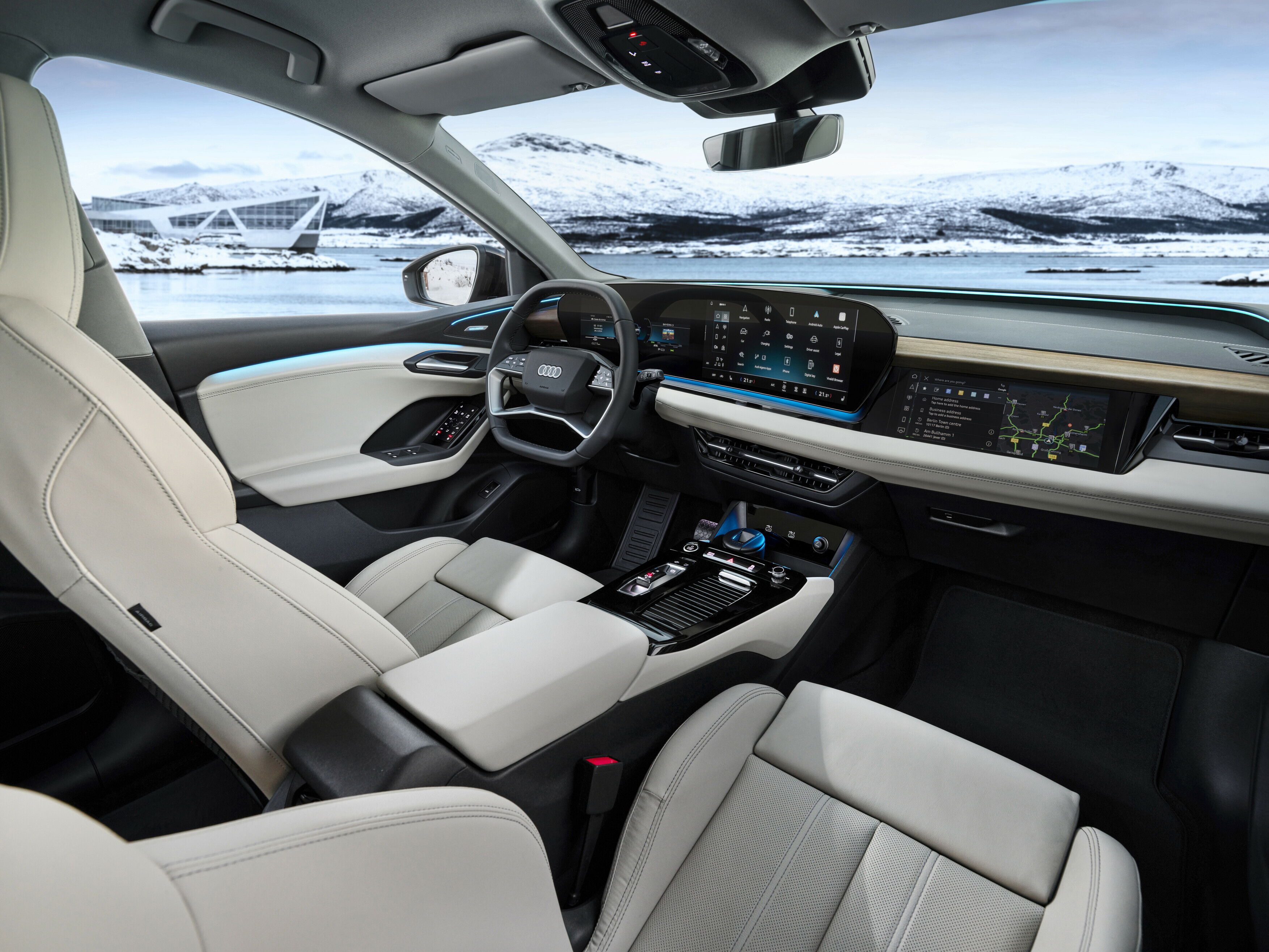 Audi Q6 e-tron interior.