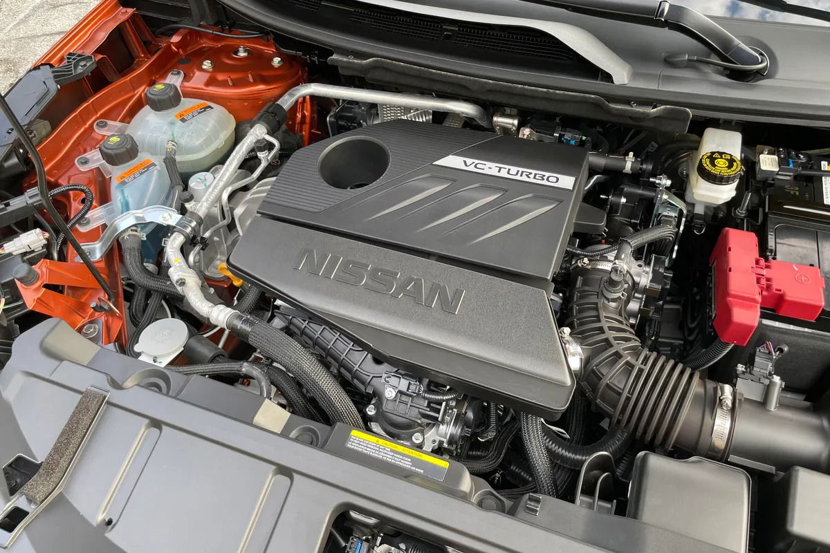 2022 Nissan Rogue 3-cylinder engine.