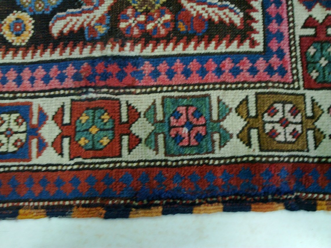 שטיח קווקזי עתיק אחרי תיקון אומנותי - כהן שטיחים