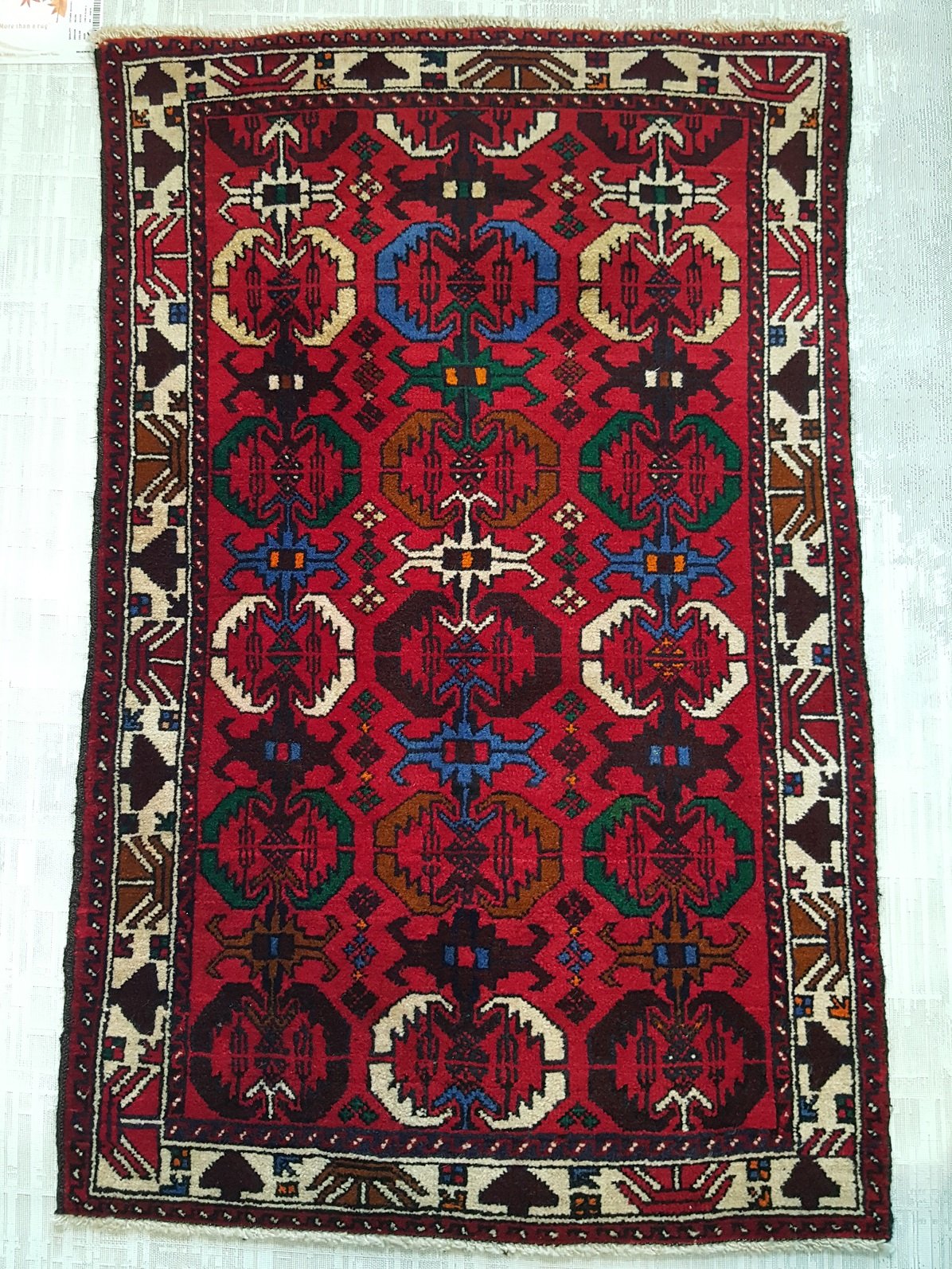 שטיח אפגני דוגמה קווקזי