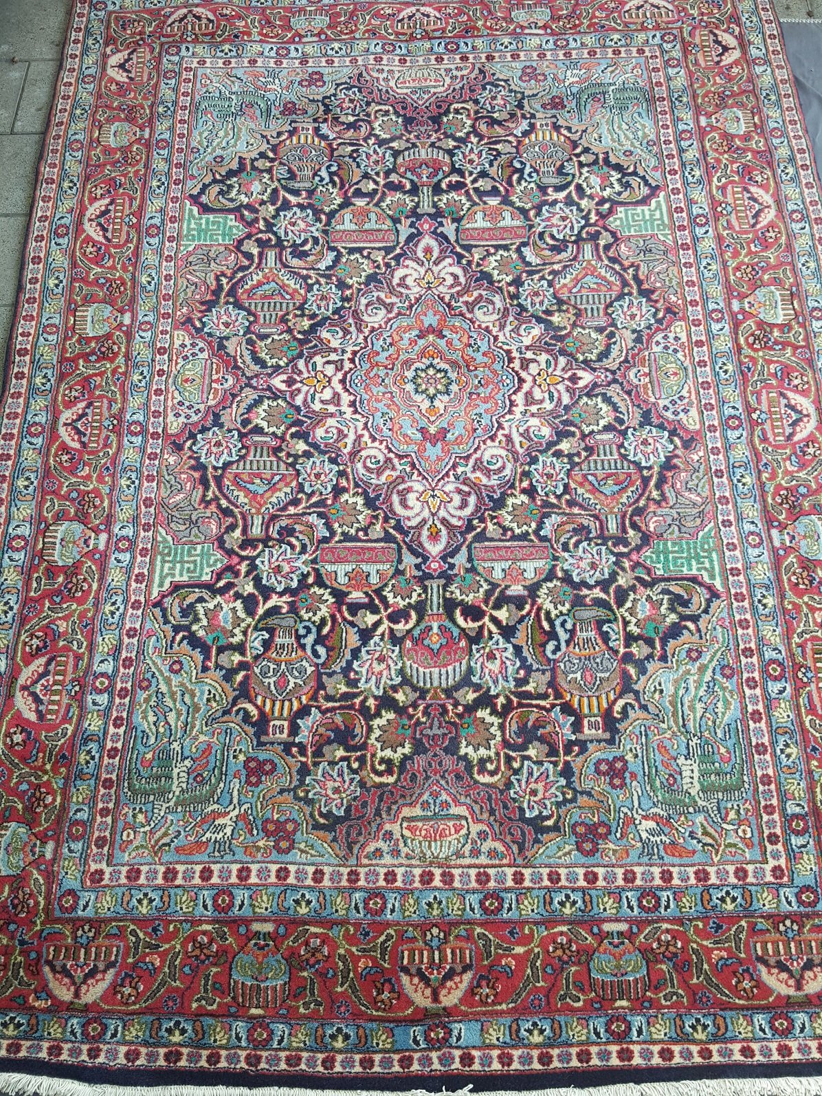 שטיח פרסי טבריז כחול 200*300