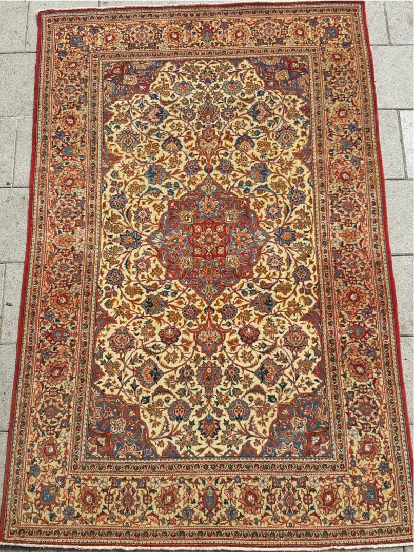 שטיח פרסי קשן עתיק בהיר