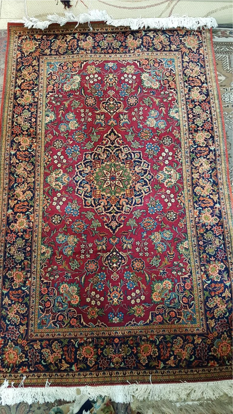 שטיח פרסי קשן קורק עתיק מצב מעולה